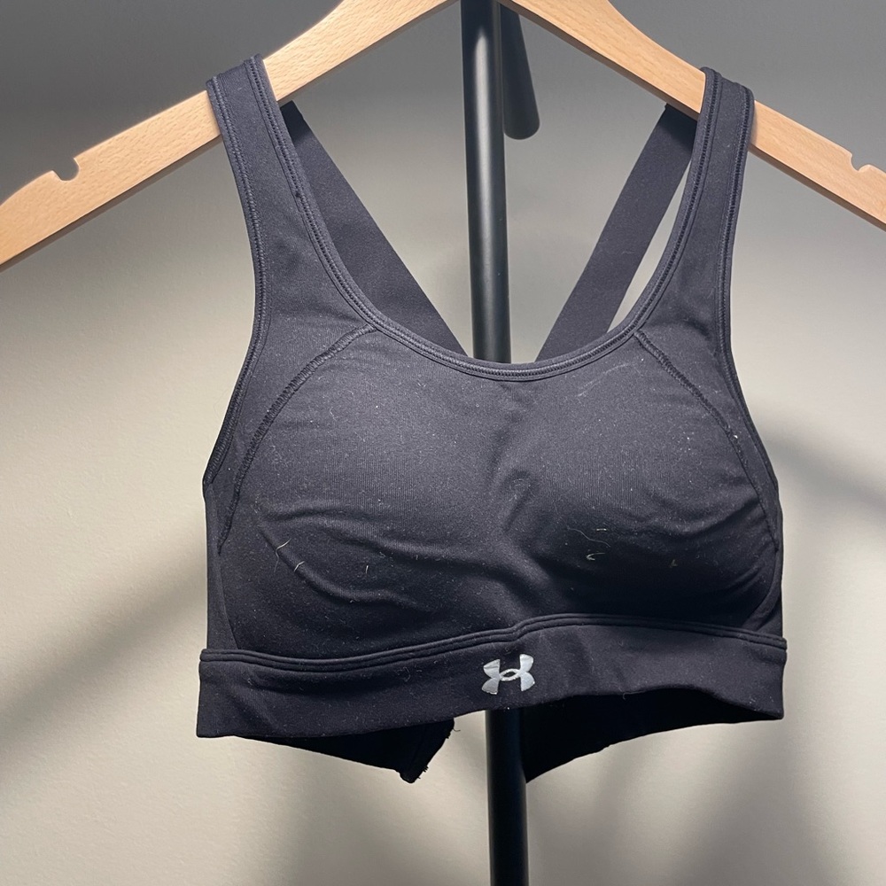 Under Armour Black Sports Bra with Racerback Design